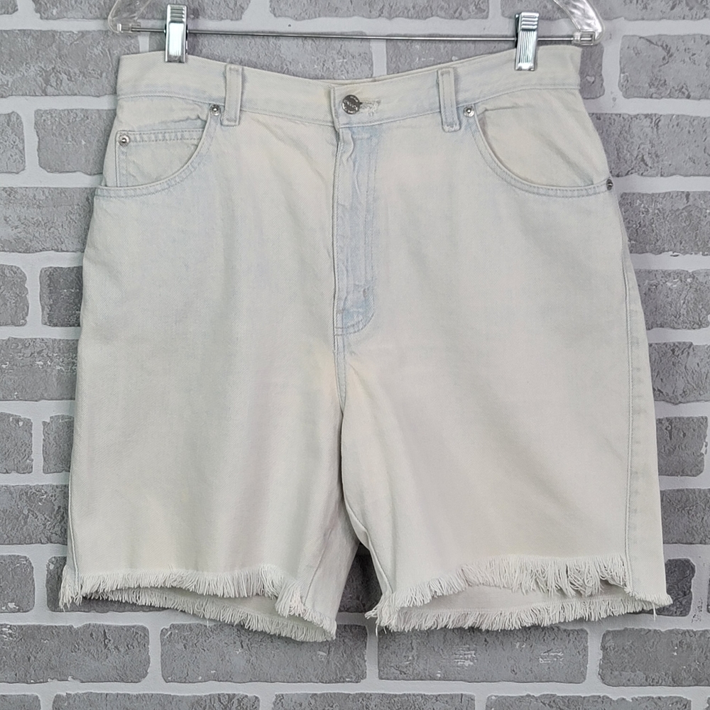 Sasson Vintage 80's Stone Washed Light Wash Cut Off Mom Jean Shorts Women's 31